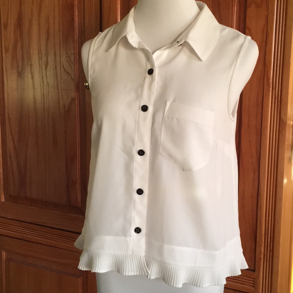CAbi Fall 2017 Pleat Blouse XS