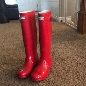 Gloss tall Red hunter boots