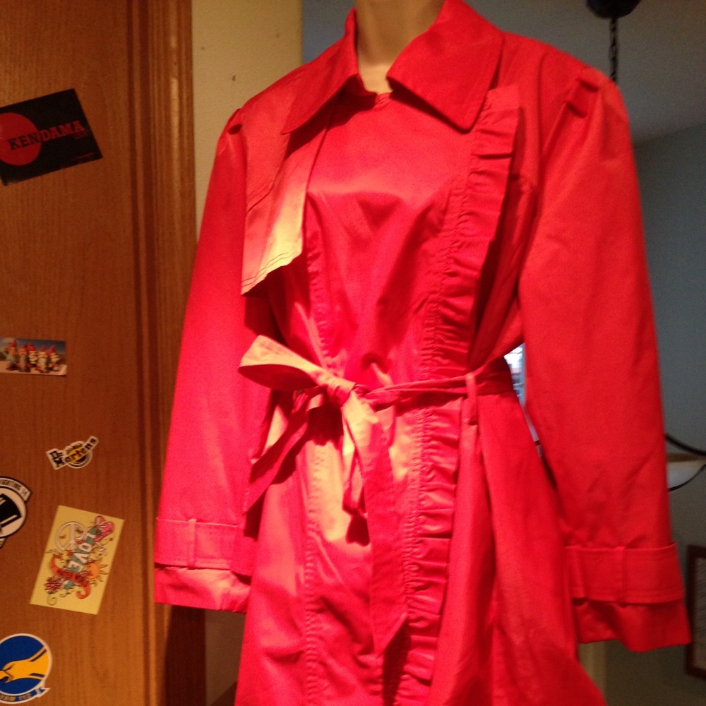 Jessica Simpson long trench