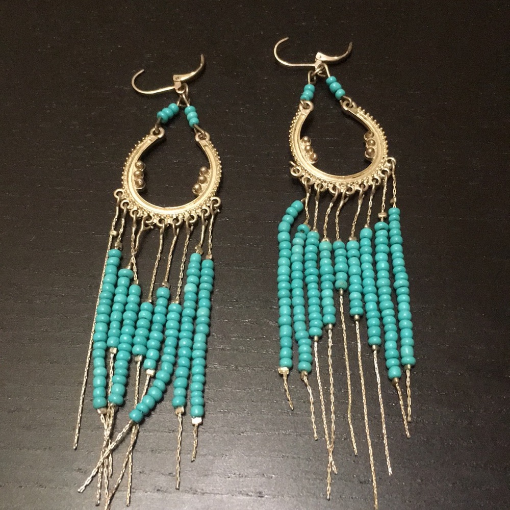 Silver and turquoise earrings