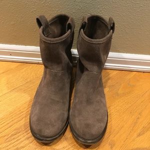 Sole Society tan suede slouchy Ankle Boots, sz 7.5