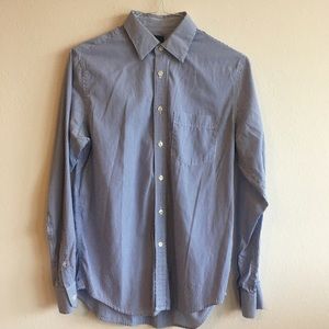 White & Blue Striped Button Down