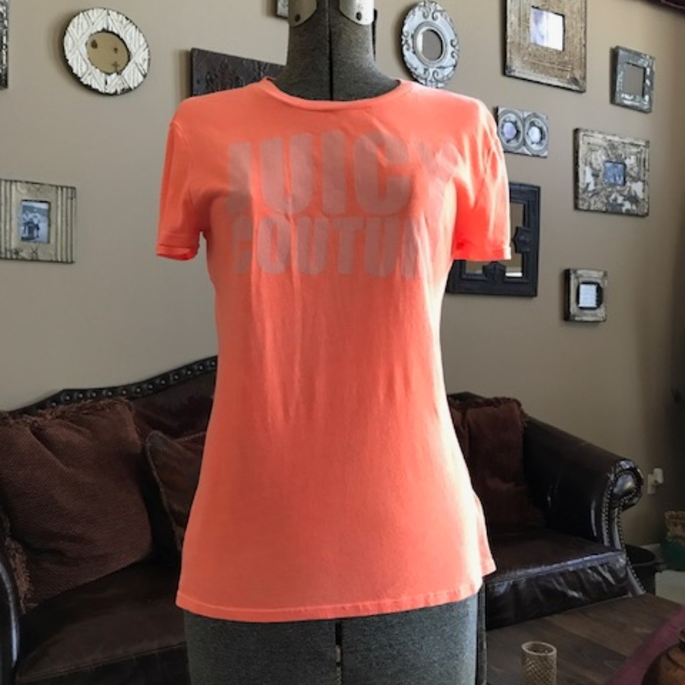 Vtge. JUICY COUTURE Neon Orange "JUICY COUTURE Tee