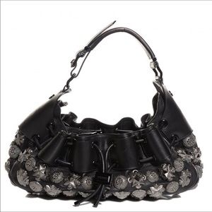 Authentic Burberry Studded Leather Black Handbag