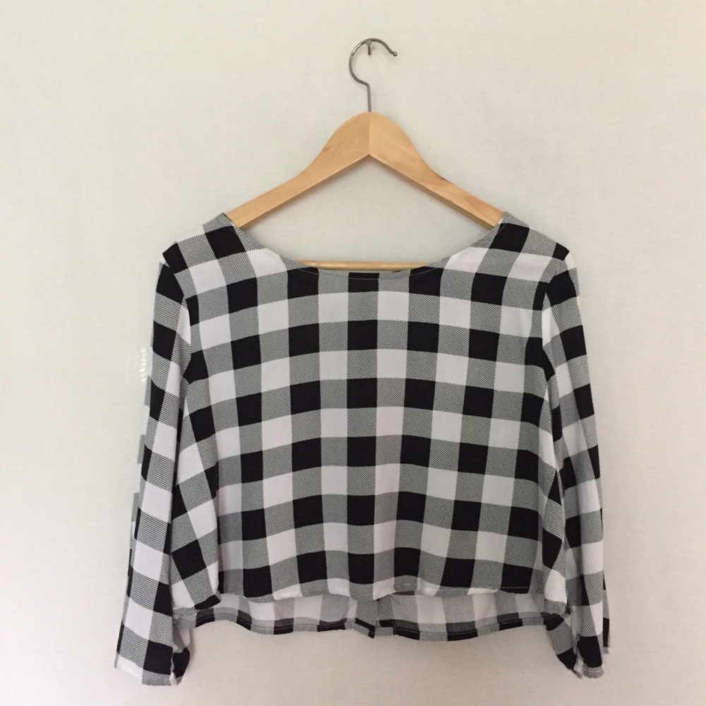 American Apparel Maddie Crop Top, checkered