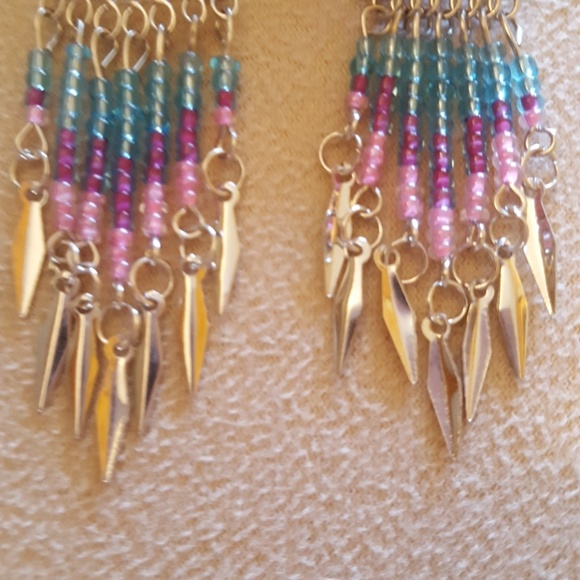 Dreamweaver Boho woven dangle earrings - Picture 4 of 4