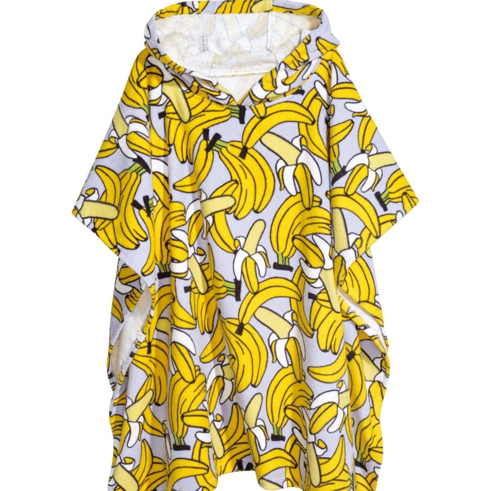 Hooded Banana Beach Towel Poncho