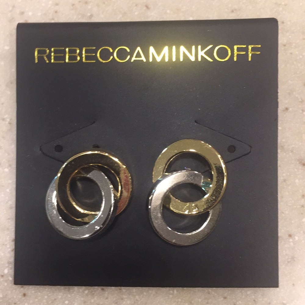 Rebecca Minkoff Two Tone NWT earrings