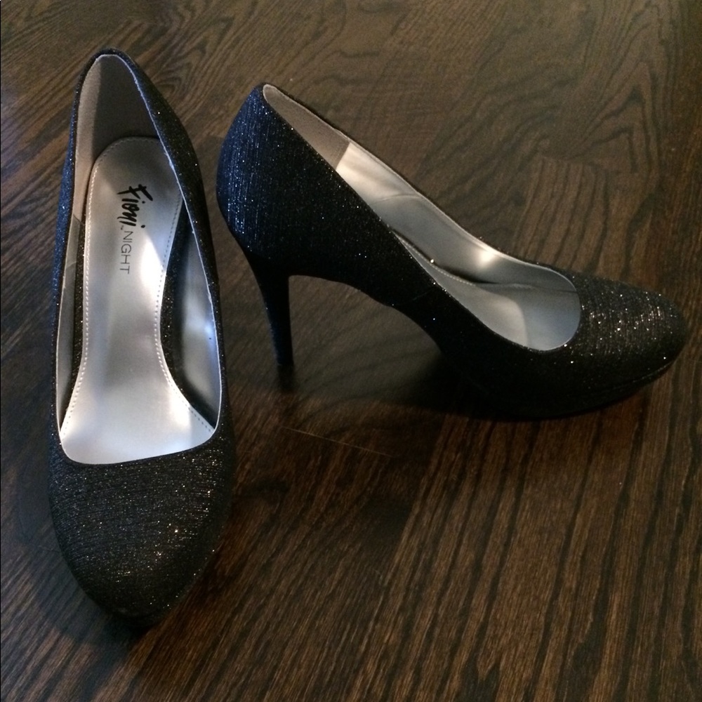 Sparkly black heels