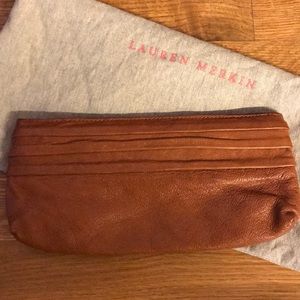 Lauren Merkin Brown leather clutch