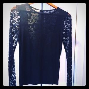 NWOT very Pretty Black Lace top