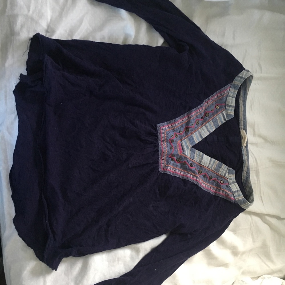 Embroidered Anthropologie Top