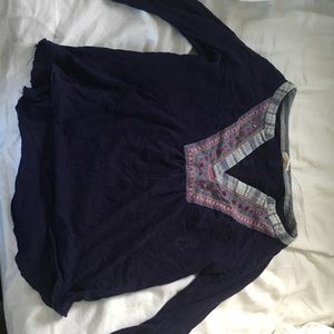 Embroidered Anthropologie Top