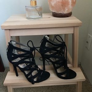 Sam&Libby black tassel high heel shoes