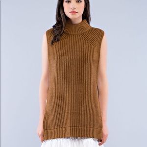 Turtle Neck Brown Vest, perfect for Fall/Winter