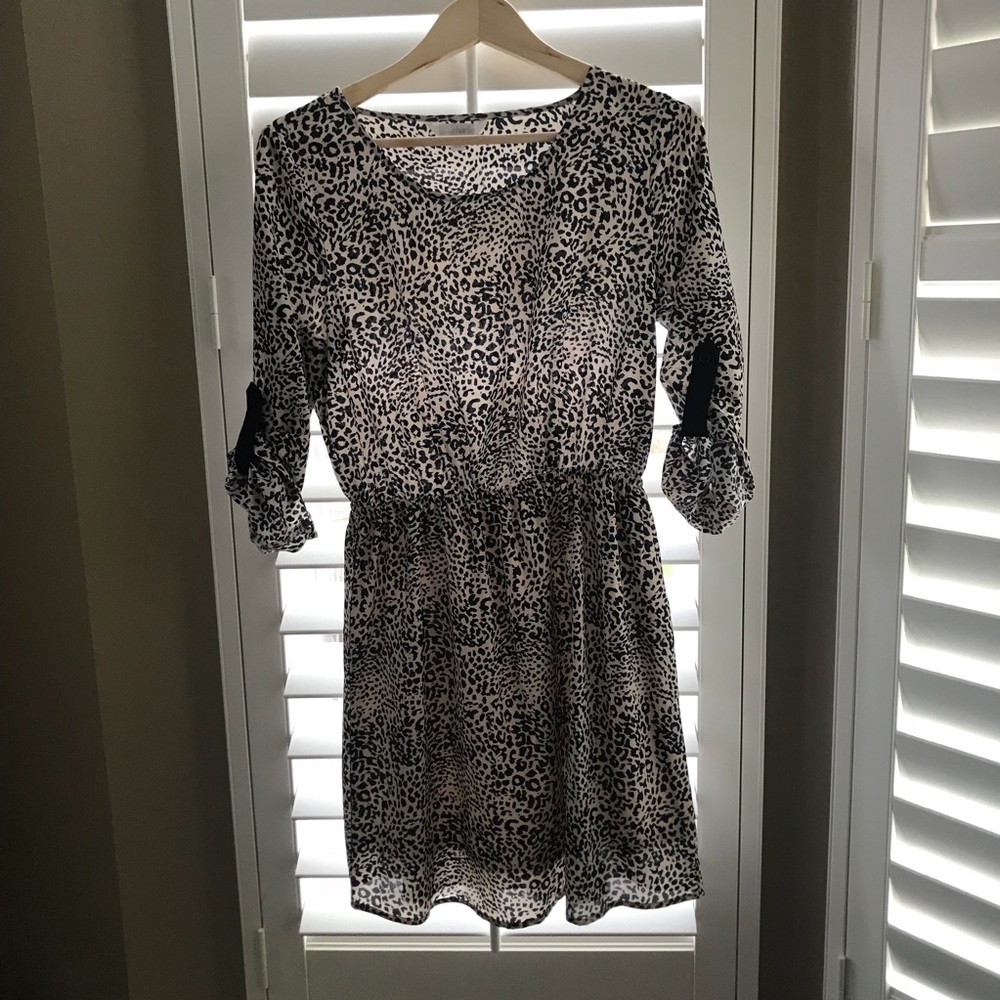 Cheetah Print Casual Dress