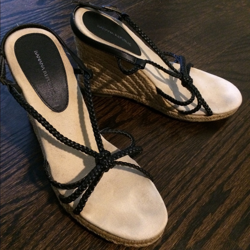 Banana Republic woven espadrille wedges