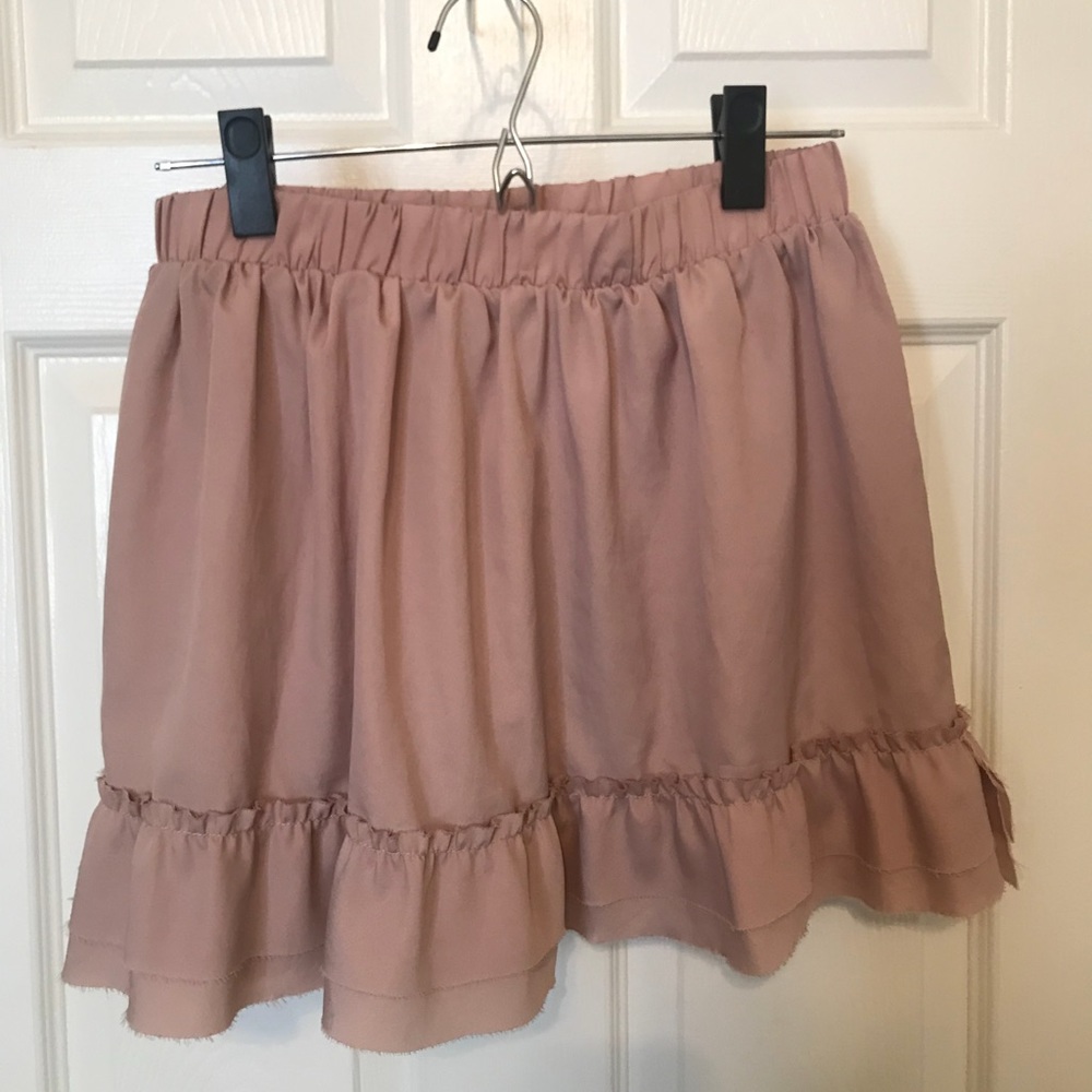 Boho silky blush mini skirt sz M