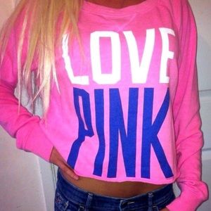 Love Pink cropped sweater