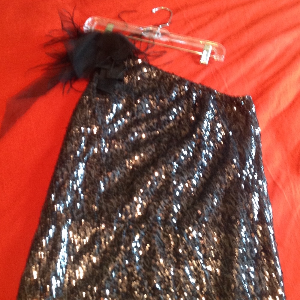 TTahari Black Sequined Dress