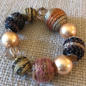 Pearl and Thread Bracelet