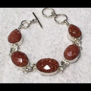 Sandstone/ Sterling silver bracelet