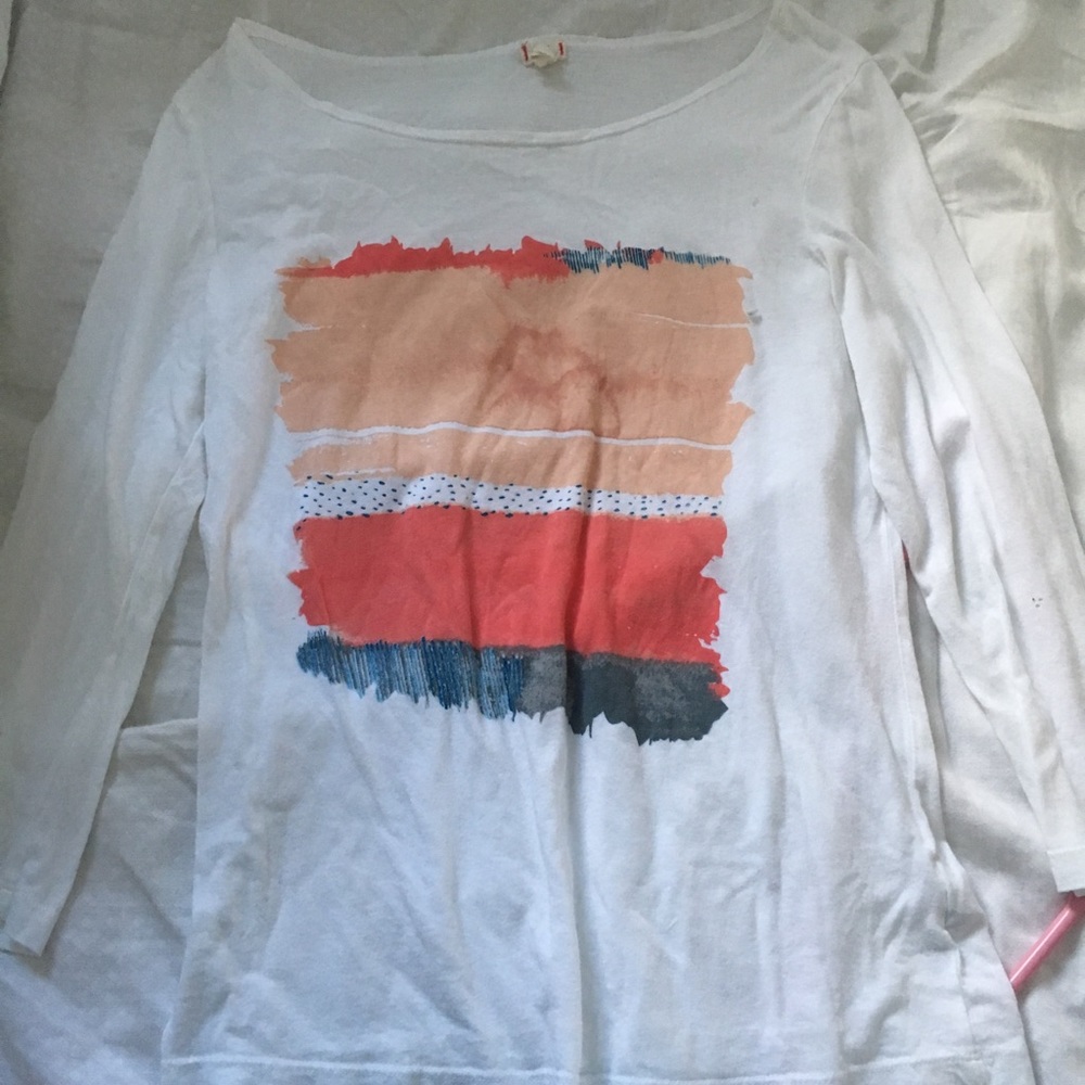 Anthropologie printed 3/4 sleeve top