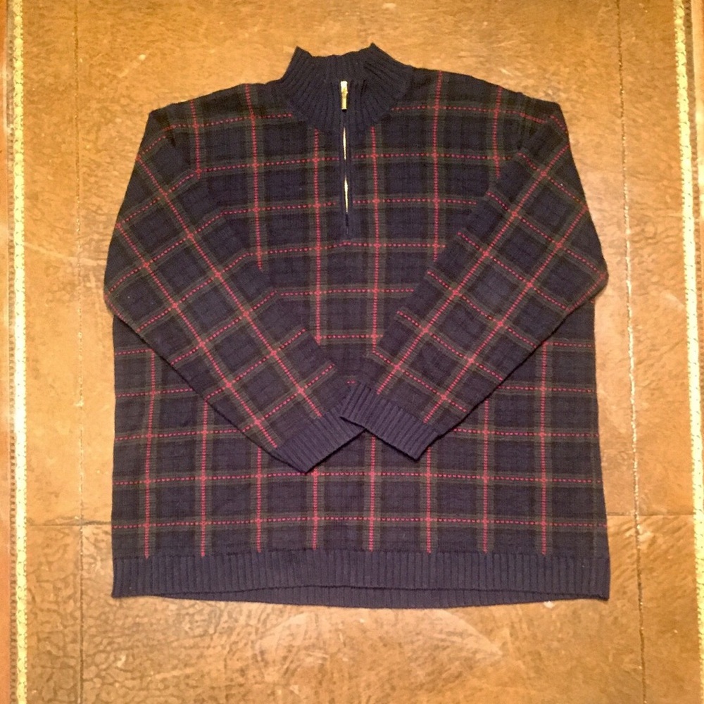 Lauren Ralph Lauren Plaid Knitwear Qtr. Zip