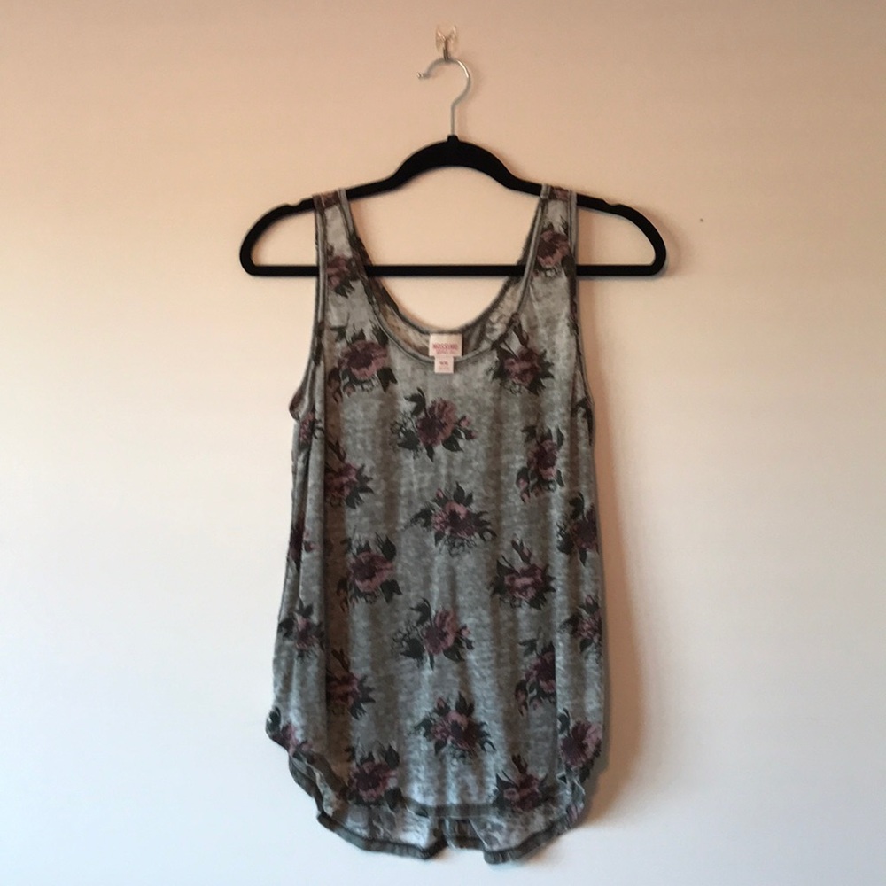Grunge flower tank top
