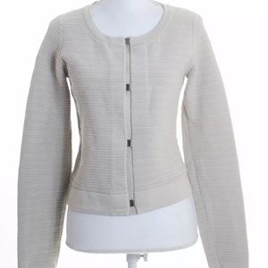Reiss Colored Texture Clasp Front Jacket