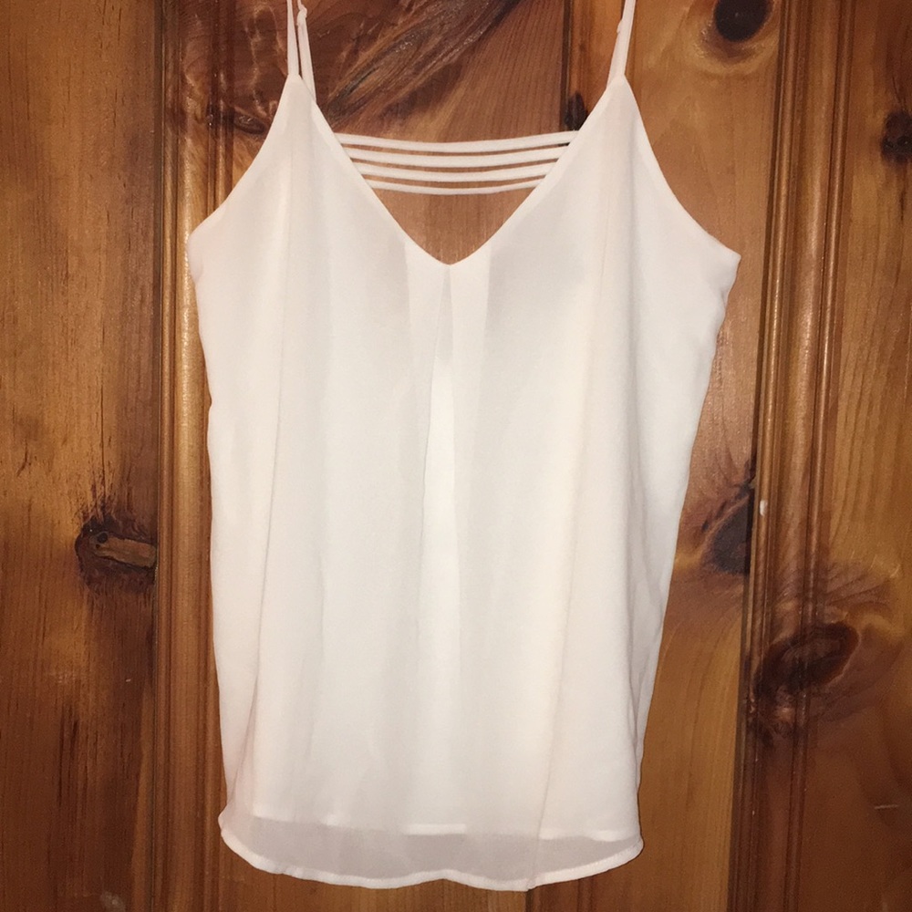 Naked zebra: white tank top