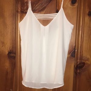 Naked zebra: white tank top