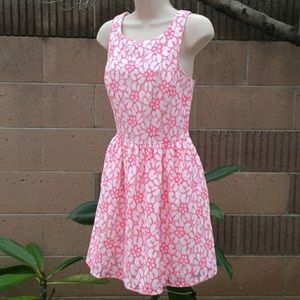 Lilly Pulitzer Fiesta Pink and white lace dress