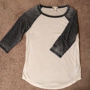 3/4 sleeve length baseball tee