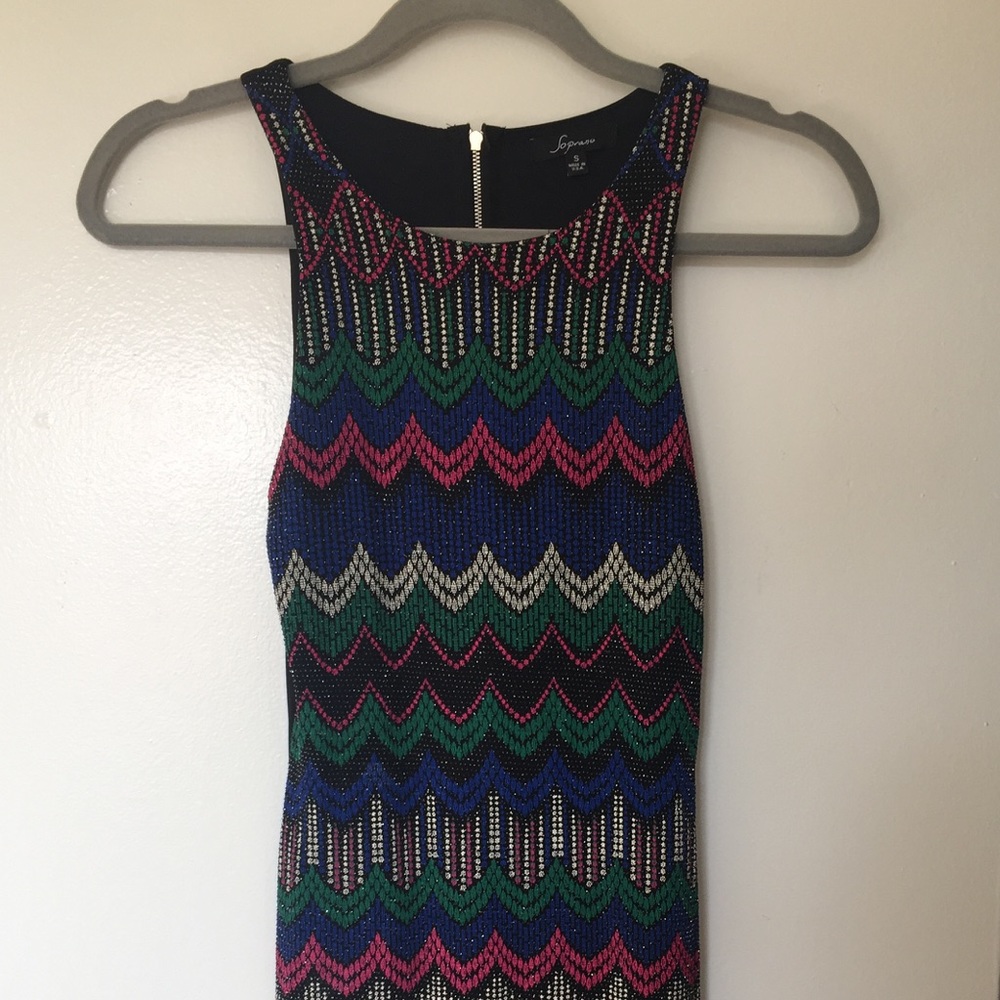 Sparkling colorful minidress