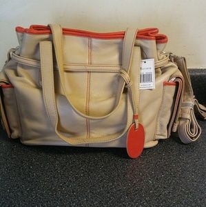 Leather stylish handbag