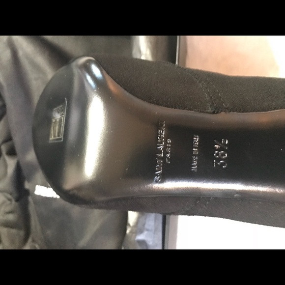 Saint Laurent Lou Lou lace-up suede ankle boots - Picture 4 of 8