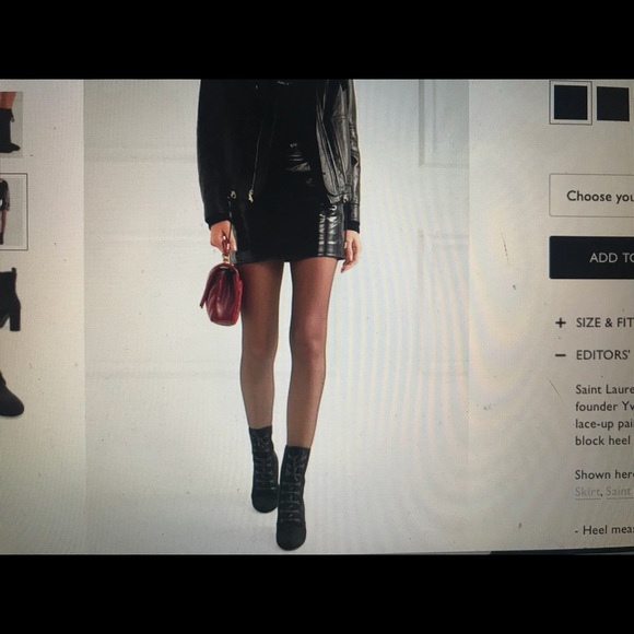 Saint Laurent Lou Lou lace-up suede ankle boots - Picture 7 of 8