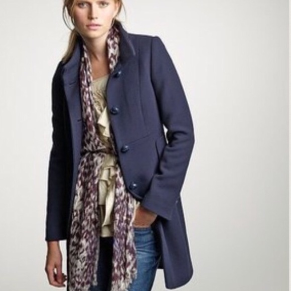 J. Crew Factory Jackets & Blazers - J. Crew Factory Navy Wool Carlin Coat
