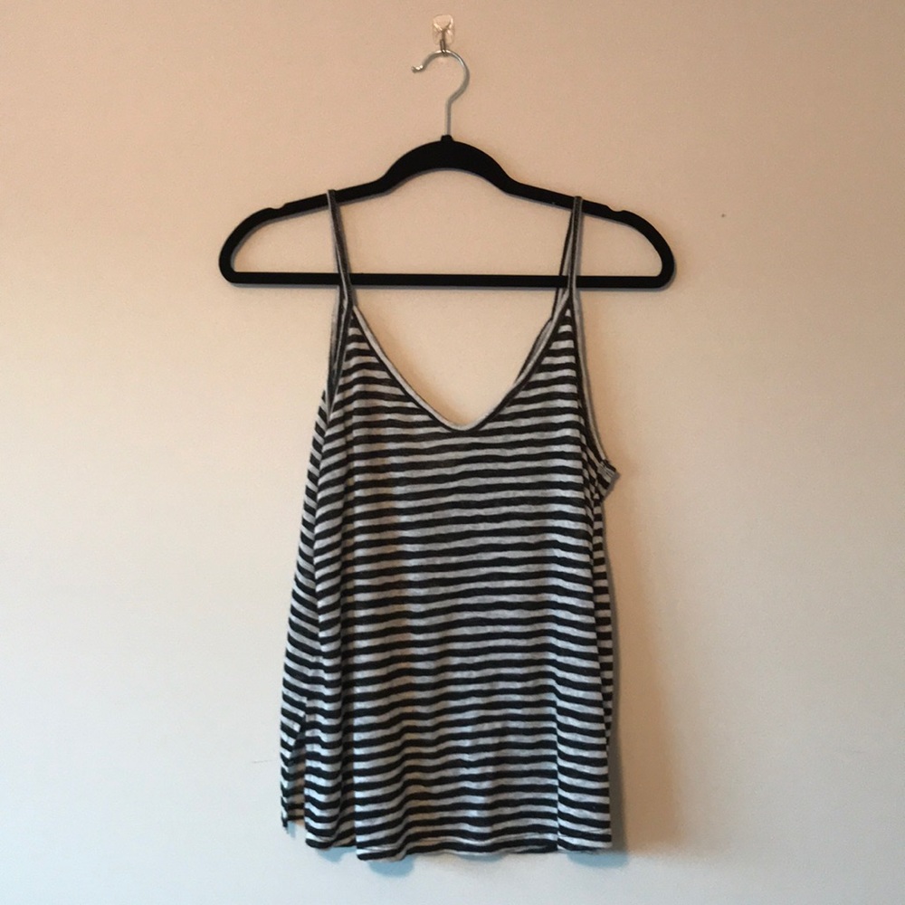 Black and white striped tank top