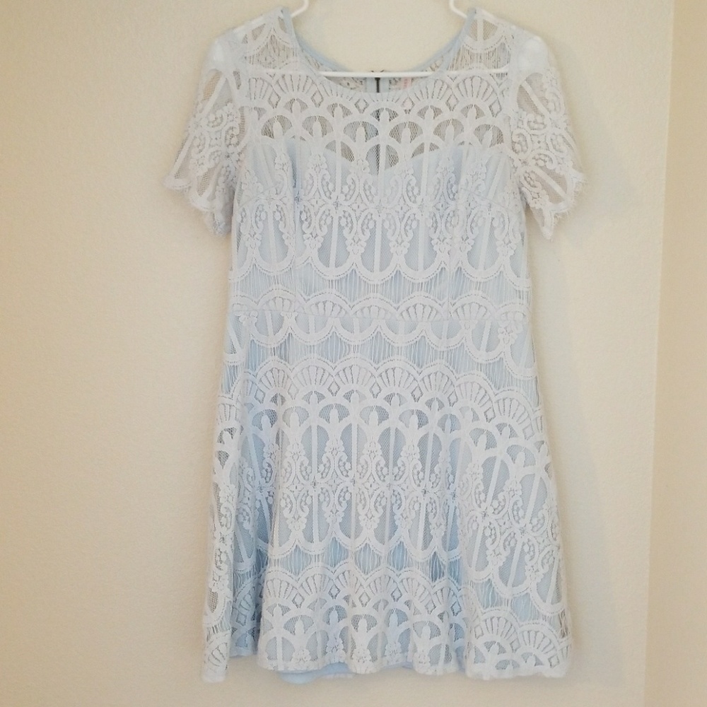 Light blue lace dress