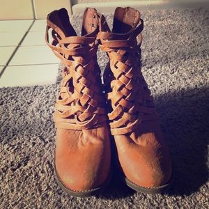 Free People Gorgeous Braided Boots- Never Worn!