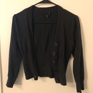 Black buttoned sweater