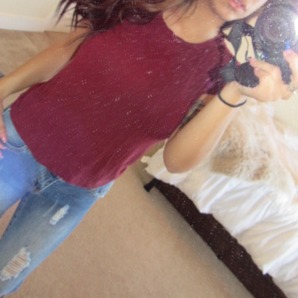 Burgundy crop top