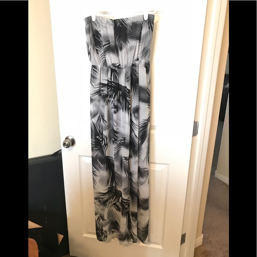 Palm print summer maxi