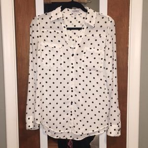 Express polka dot portofino shirt