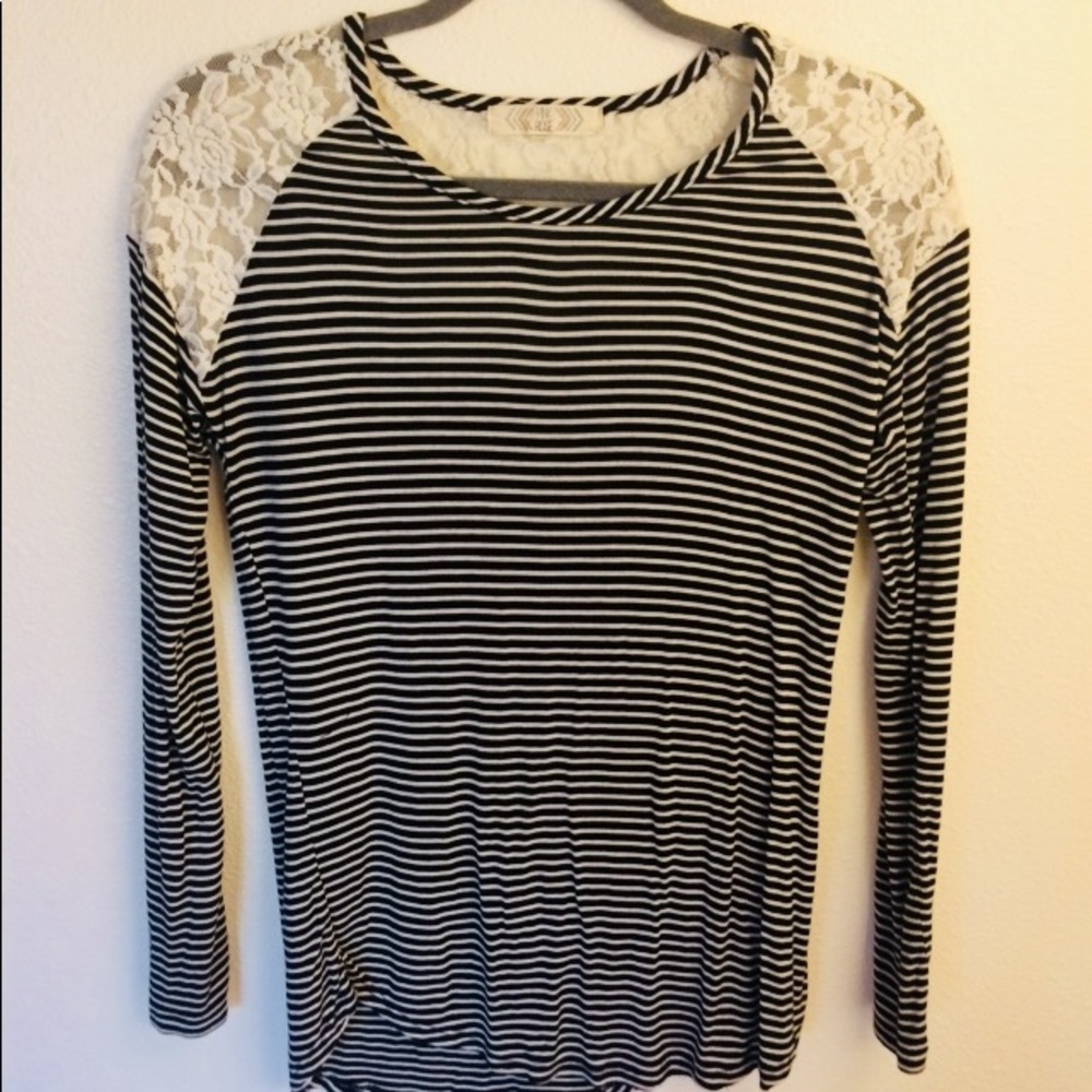 Black and white stripped shirt
