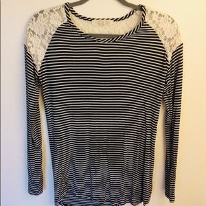 Black and white stripped shirt
