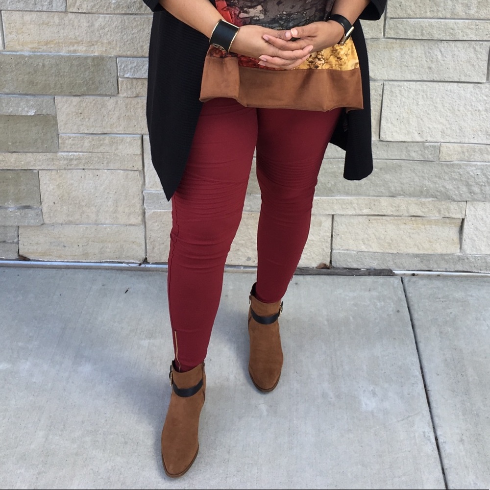 Sexy Curvaceous Sized Moto Jeggings - Picture 1 of 5