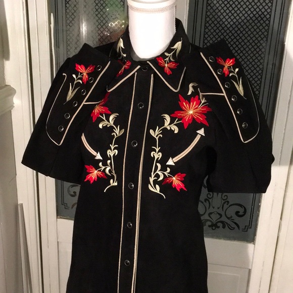 100% Leather Suede Shirt Jacket - Picture 2 of 2